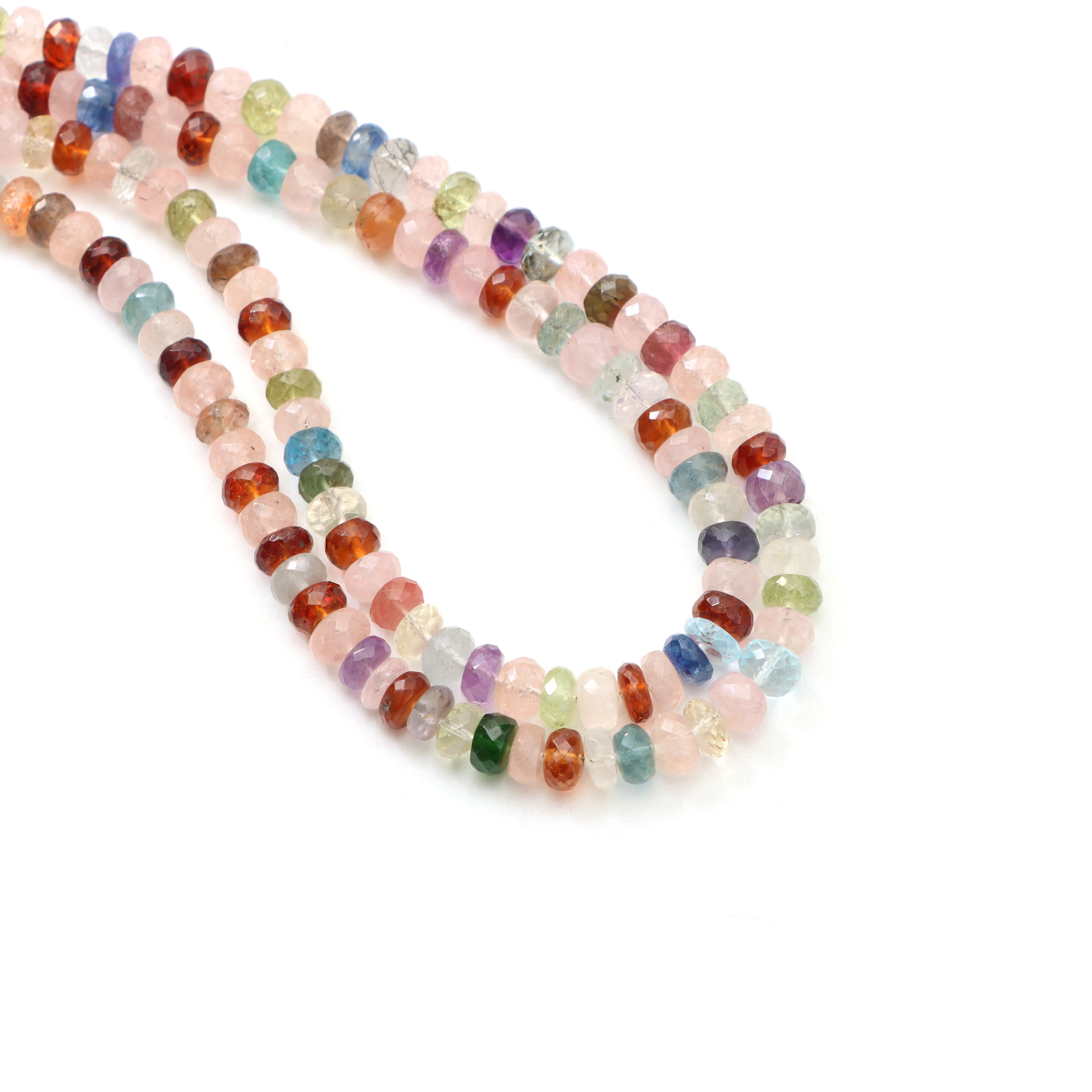 Mix Semi Faceted Rondelle Beads, 6 mm, Mix Semi Jewelry Making Beads, –  National Facets