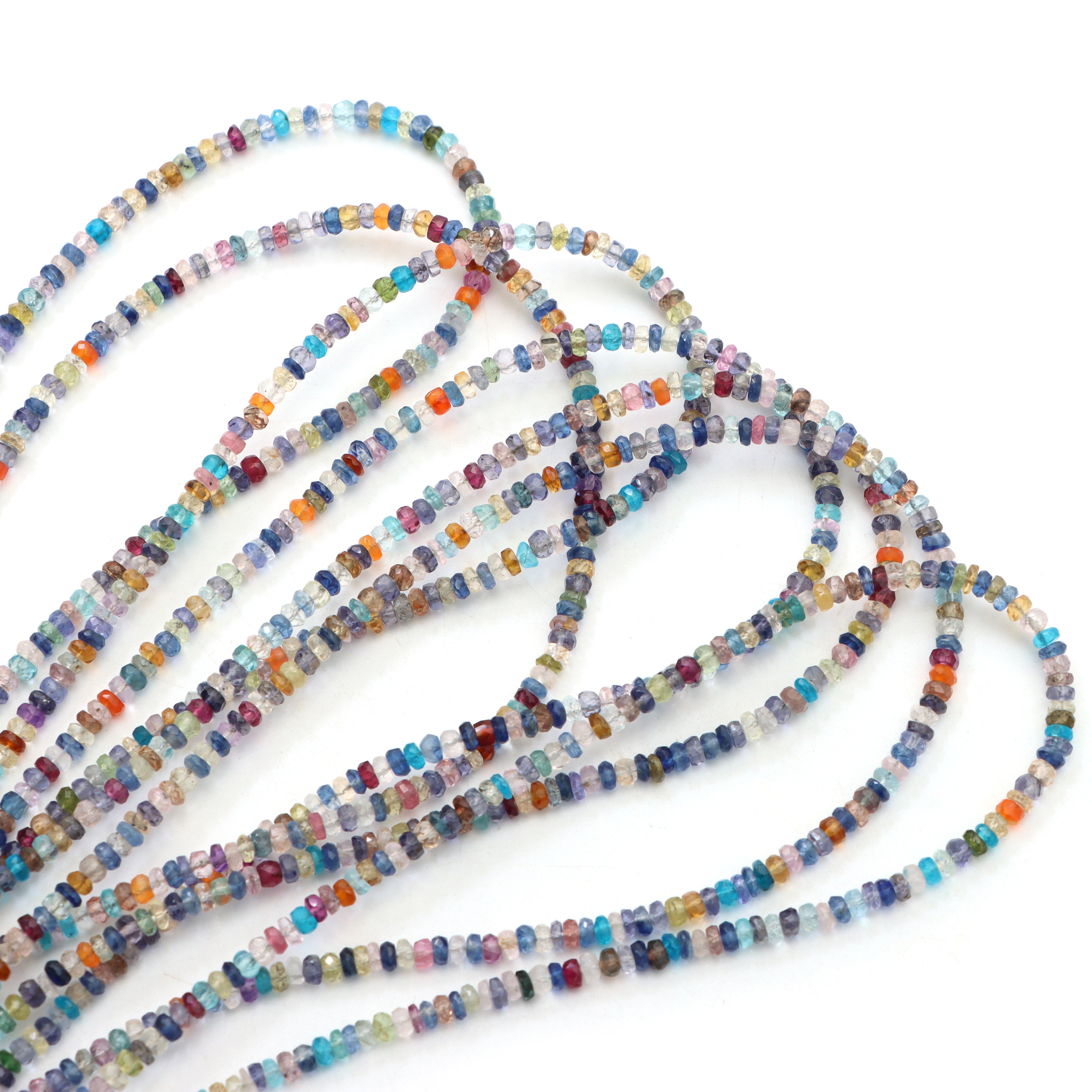 Mix Semi Faceted Rondelle Beads, 6 mm, Mix Semi Jewelry Making Beads, –  National Facets