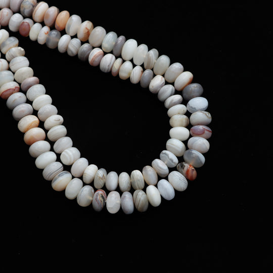 Natural Botswana Agate Smooth Rondelle Beads, 8.5 mm to 9 mm, Botswana agate Gemstone Beads, 18 Inches Strand, Price Per Strand