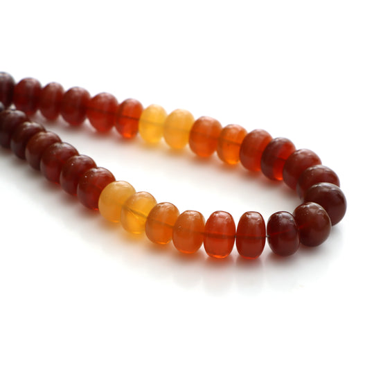 American Fire Opal Smooth Rondelle Beads, 8.5 to 10mm, Fire Opal 18 Inches Rondelle Strand, Per strand price, Semi Precious Wholesale Bead