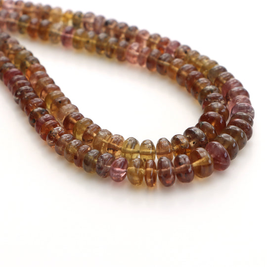 Color Change Garnet Smooth Rondelle Beads | 18 Inches Strand | 4 mm to 7 mm | Price per Strand, Wholesale Gemstone For Jewelry making Beads