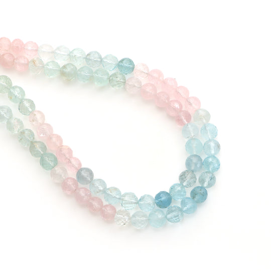 Aquamarine Faceted Rondelle Beads, 6.5 mm, 18 Inch Strand, Aquamarine Jewelry Making Beads, Price Per Strand, Wholesale Aquamarine Beads
