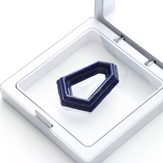 Natural Lapis Kite Carving Loose Gemstone Frame, 28x38mm , Lapis Carving Loose Gemstone, 1 Piece