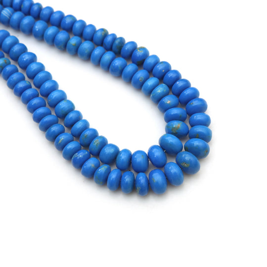 Natural Ceruleite Smooth Rondelle Beads, 5.5 mm To 9 mm, Blue Ceruleite Jewelry Making Gemstone Beads, 8 Inches / 18 Inches Full Strand (Copy) (Copy)