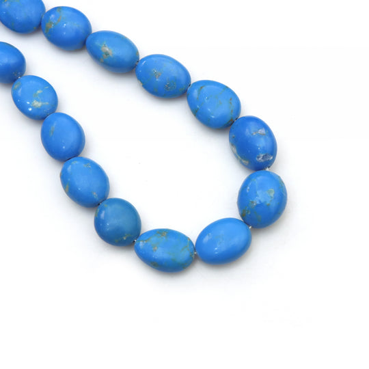 Ceruleite Smooth Tumble Beads, 8.5x11.5 mm To 12x16 mm, Plain Cerulite Beads, Tumble Shape Beads, 20 Inch Strand, Price Per Strand