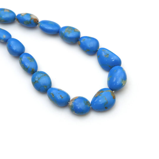 Ceruleite Smooth Tumble Beads, 9x11 mm To 13.5x18 mm, Plain Cerulite Beads, Tumble Shape Beads, 20 Inch Strand, Price Per Strand