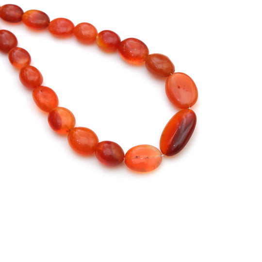 Mexican Fire Opal Smooth Tumble Beads, 7x8 mm To 12x21 mm, Fire Opal Tumble Jewelry Making Beads, 18 Inch Full Strand, Price Per Strand