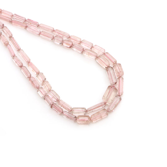 Pink Tourmaline smooth Cylinder Beads, 3.5x6.5 to 5.5x14.5 mm, Tourmaline Jewelry Making Beads, 20 Inches Full Strand, Price Per Strand