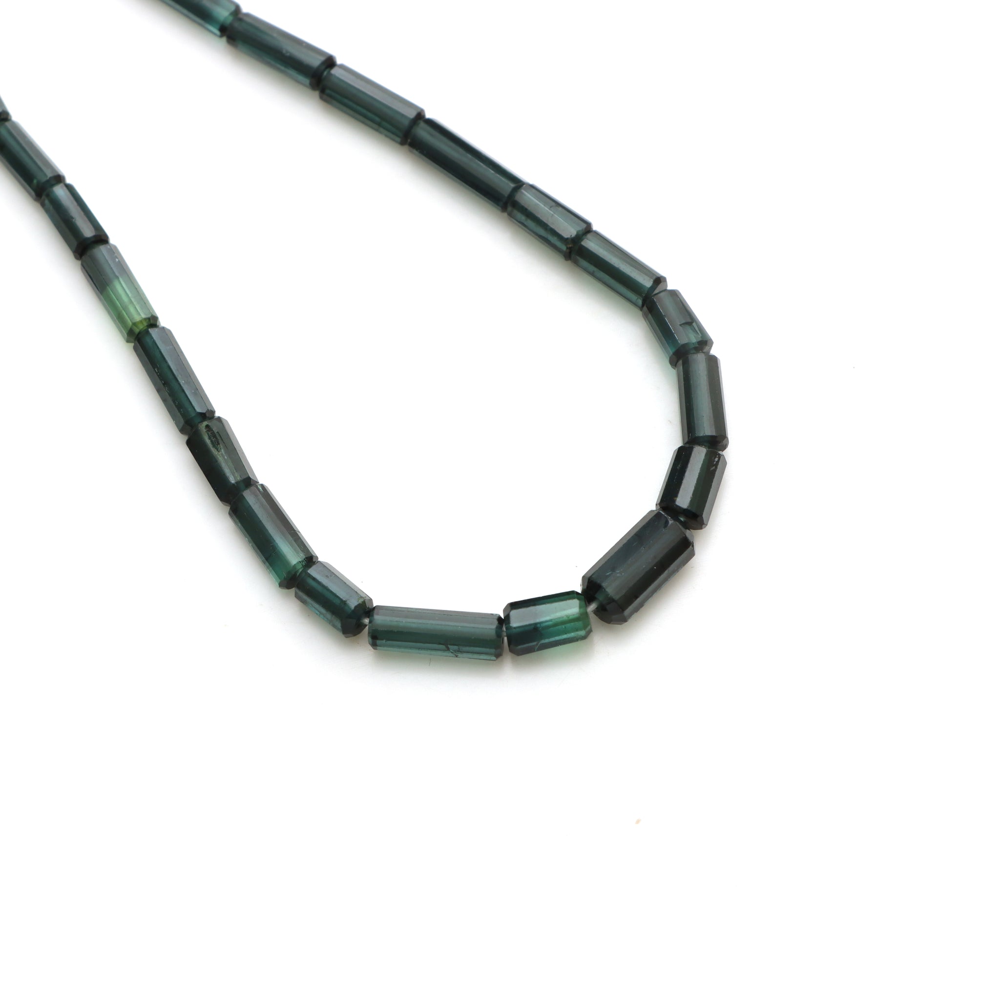 ブルートルマリンファセットシリンダービーズ、3x7.5〜6x12.5 mm