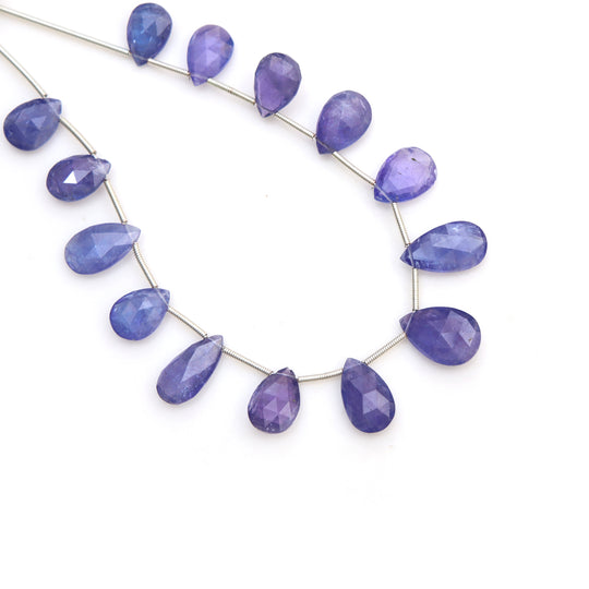 AAA Tanzanite Faceted Pear, 8.5x12 mm To 10.5x15.5 mm, Tanzanite Pear Cut Stone, Brilliant Violet Blue Tanzanite Gemstone December Birthstone (Copy)