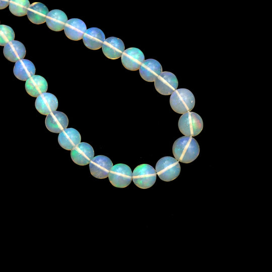 AAA Ethiopian Opal Smooth Round Beads, 6 mm To 8.5 mm, Flashy Welo Opal Balls, Fire Opal Gemstone Balls, Opal Round Bracelets & Necklaces