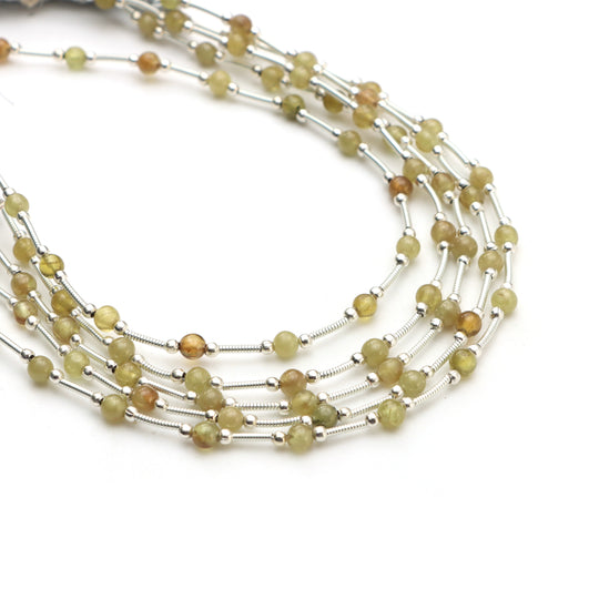 スフェーン スムース ラウンド ボール ビーズ、4 mm、スフェーン ジュエリー メイキング ビーズ、8 インチ ストランド、ラウンド シェイプ スフェーン ビーズ、プレーン スフェーン、1 ストランドあたりの価格