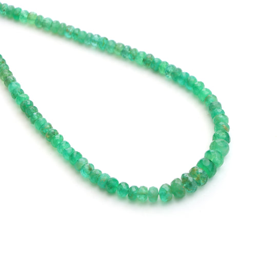 Natural Emerald Faceted Rondelle Beads, 3.5 mm to 7 mm, Emerald Jewelry Handmade Gift For Women, 18 Inches Full Strand, Price Per Strand