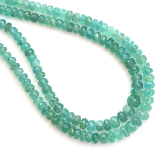 Natural Emerald Faceted Rondelle Beads, 5 mm To 7 mm, Emerald Jewelry Handmade Gift For Women, 18 Inches Full Strand, Price Per Strand