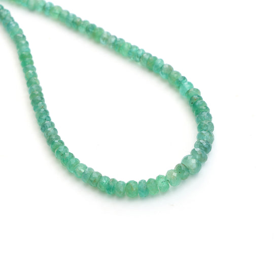 Natural Emerald Faceted Rondelle Beads, 5 mm To 7.5 mm, Emerald Jewelry Handmade Gift For Women, 18 Inches Full Strand, Price Per Strand