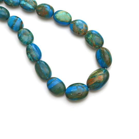 Opalina smooth tumble beads, 11x14.5 to 15.5x22 mm, Opalina jewelry making beads, Tumble shape opalina, 20 inches strand, Price per strand