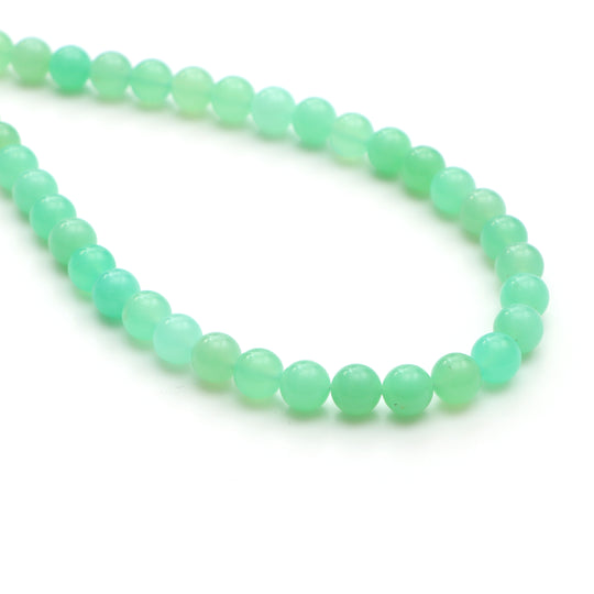 Chrysoprase Smooth Round Ball Beads, 6 mm to 7 mm, Chrysoprase Round Shape Beads, Plain Chrysoprase Beads, 18 Inch Strand, Price Per Strand