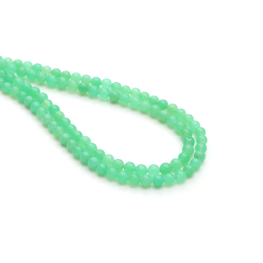 Chrysoprase Smooth Round Ball Beads, 5 mm, Chrysoprase Round Shape Beads, Plain Chrysoprase Beads, 18 Inches Strand, Price Per Strand