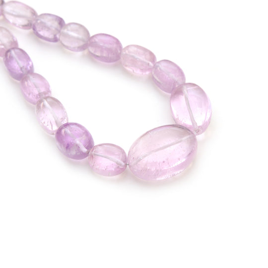 Kunzite Smooth Tumble Beads, 10x11 mm to 29x20.5 mm, Natural Kunzite Nugget Beads, Lilac Kunzite Gemstone, 20 Inches Full Strand