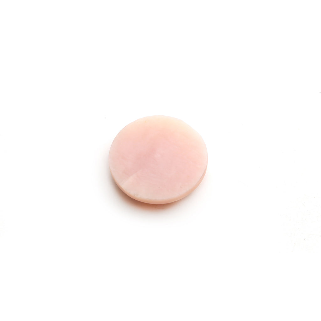 Pink Opal Round Flower Carving Loose Gemstone