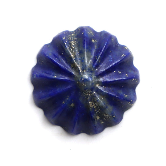 Lapis Round Carving Loose Gemstone, 18x18 mm, Lapis Jewelry Making Gemstone, Round Lapis , Round Lapis Carving, Carving Gemstone, 1 Piece