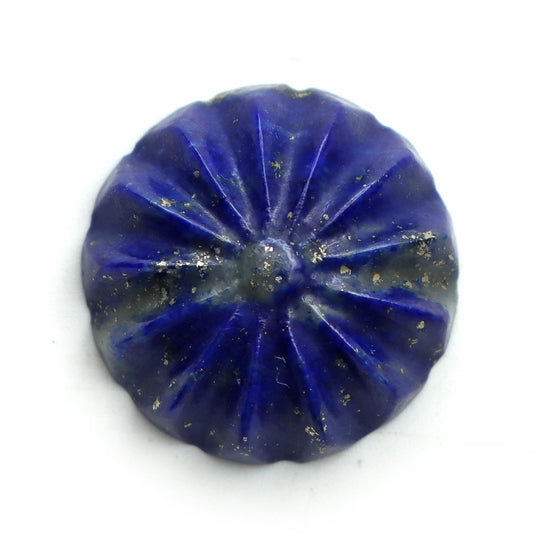Lapis Round Carving Loose Gemstone, 18.5x18.5 mm, Lapis Jewelry Making Gemstone, Round Lapis , Lapis Carving, Carving Gemstone, 1 Piece