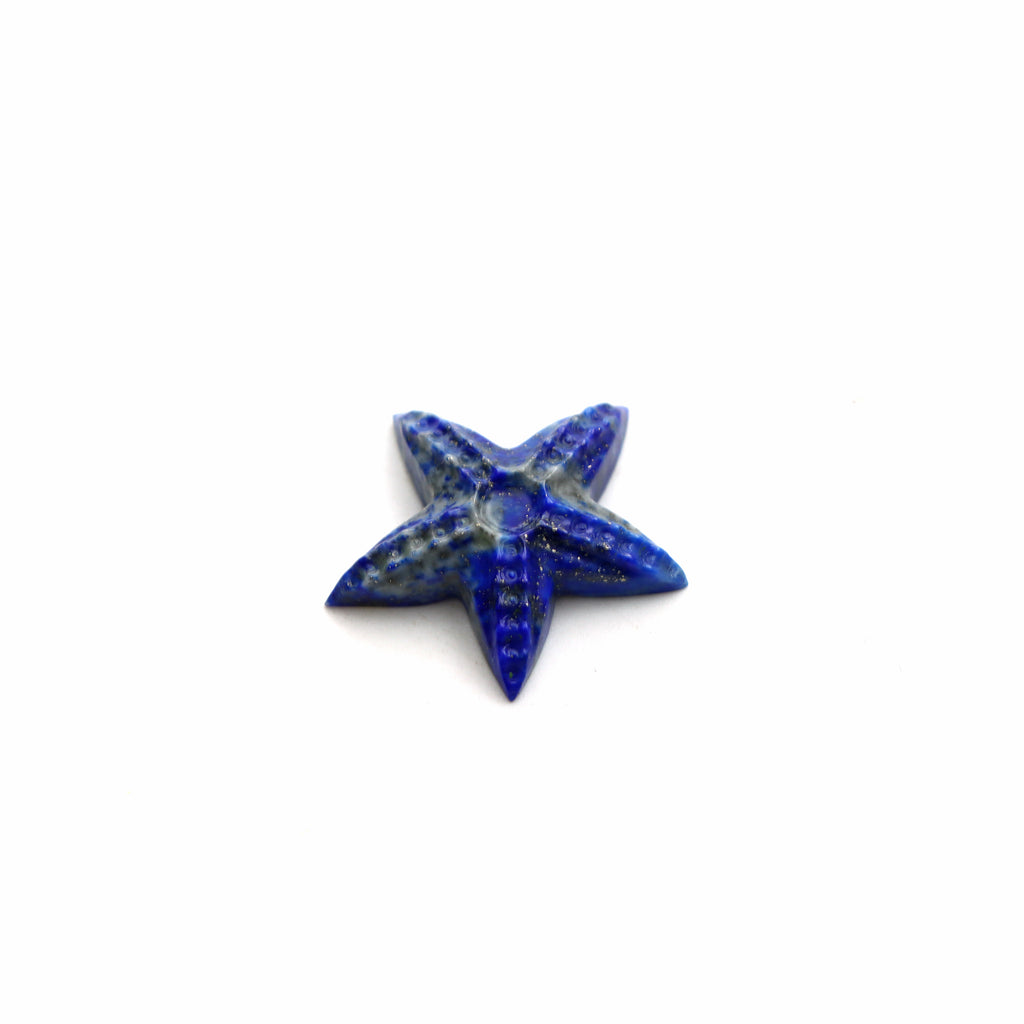 Lapis Star Fish Carving Loose Gemstone