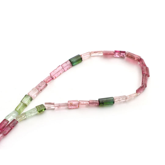 Multi Tourmaline Smooth Cylinder Beads, 5.5x7 mm To 7.5x12 mm, Tourmaline Cylinder, Tourmaline Beads, 20 Inch Full Strand, Price Per Strand