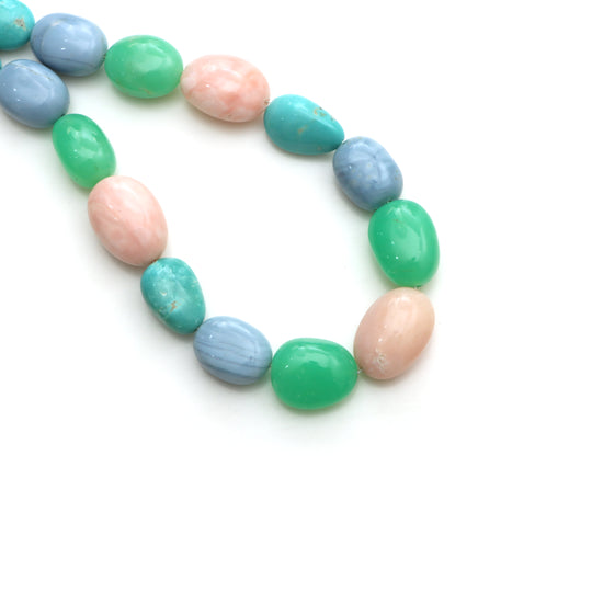 Mix Semi Smooth Tumble Beads, 10.5x14 to 13.5x18 mm, Mix Semi Jewelry Making Beads, Smooth Semi Beads, 16 Inch Strand, Price Per Strand