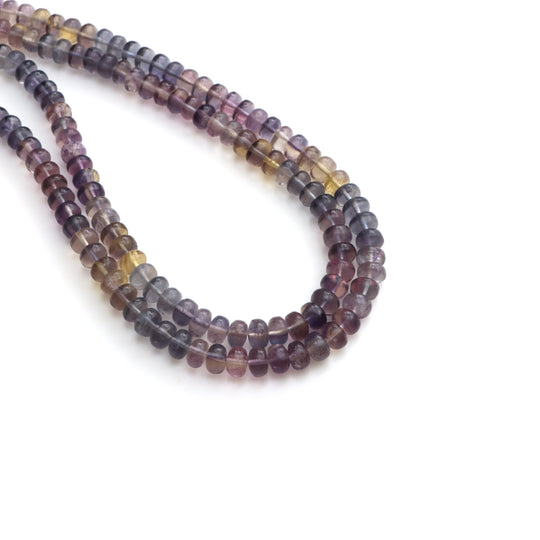 Natural Multi Fluorite Faceted Roundel Beads Beads, 5.5 to 6 mm, Multi Fluorite Roundel Beads, 18 Inch Full Strand, Price Per Strand