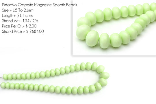 Pistachio Gaspeite Magnesite Smooth Rondelle Beads, Gaspeite Gemstone Jewelry, Bright Grass-Green Olive or Yellowish Green Gaspeite Gemstone