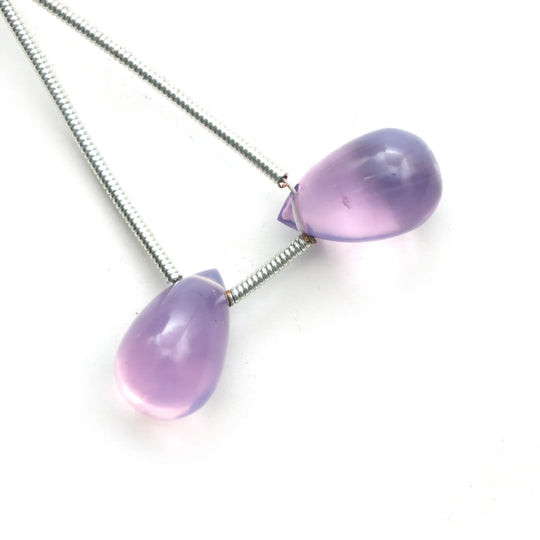 Lavender Quartz Smooth Drop Tassel Beads, 8x13 mm, Quartz Jewelry Making Beads, Plain Quartz Drops, Quartz Drop Tassel, Side Drill Drops,