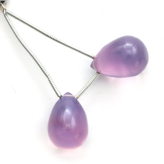 Lavender Quartz Smooth Drop Tassel Beads, 11x15 mm, Quartz Jewelry Making Beads, Plain Quartz Drops, Quartz Drop Tassel, Side Drill Drops,