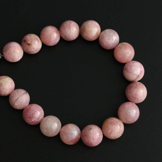 Pink Tourmaline Smooth Balls Beads, 11.5 mm to 12.5 mm, Tourmaline Jewelry Making Beads, 8 Inch Full Strand, Per Strand Price