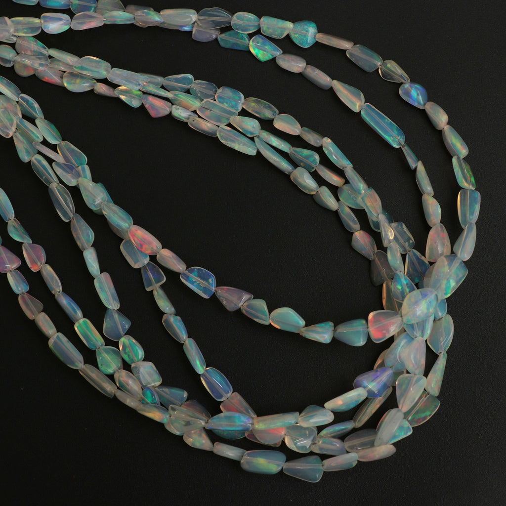Natural Ethiopian Opal Smooth Nuggets Beads | 4x4.5 mm to 7x9 mm | 8 Inch/ 18 Inch Full Strand | Price Per Strand - National Facets, Gemstone Manufacturer, Natural Gemstones, Gemstone Beads
