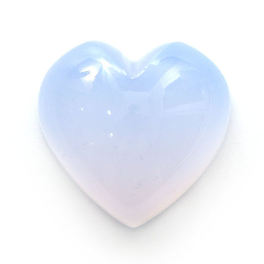 Chalcedony Smooth Heart Shape Carving Loose Gemstone, 20x20 mm, Chalcedony Jewelry Making Gemstone,1 Piece/Pair (2 Pieces)