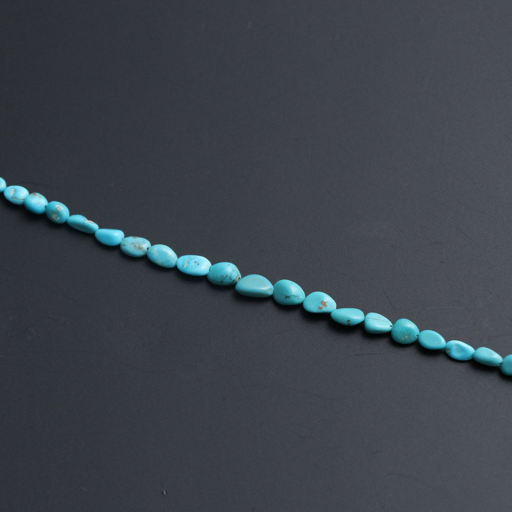 Turquoise Smooth Nuggets Beads, Turquoise nuggets - 4x3 mm to 5x7.5 mm - Turquoise Nuggets - Gem Quality, 8 Inch, Price Per Strand - National Facets, Gemstone Manufacturer, Natural Gemstones, Gemstone Beads