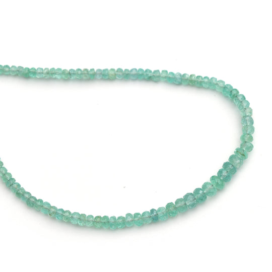 Emerald Faceted Roundel Beads, Emerald - 2.5 mm to 4.5 mm - Emerald Jewelry Making Beads, 8 Inch/16 Inch Full Strand, Price Per Strand