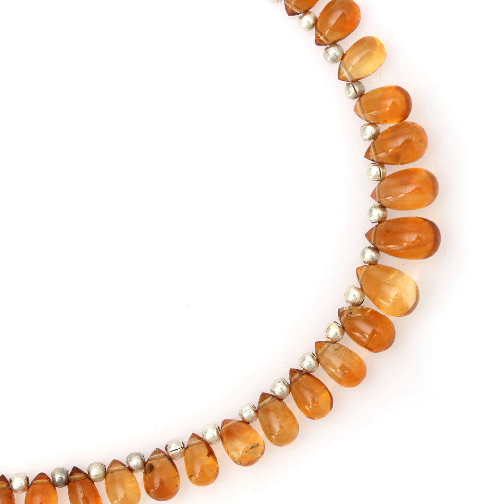 Citrine Smooth Drops Beads - 3x5 mm to 5x9 mm - Citrine Graduation Drops - Gem Quality , 15 Cm Full Strand, Price Per Strand - National Facets, Gemstone Manufacturer, Natural Gemstones, Gemstone Beads