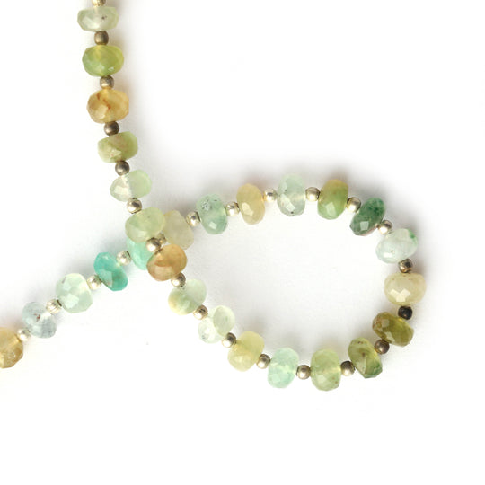 Aqua Chalcedony Faceted Beads, 5.5mm to 6.5 mm, Aqua Chalcedony Jewelry Making Beads,8 Inch Full Strand, Price Per Strand