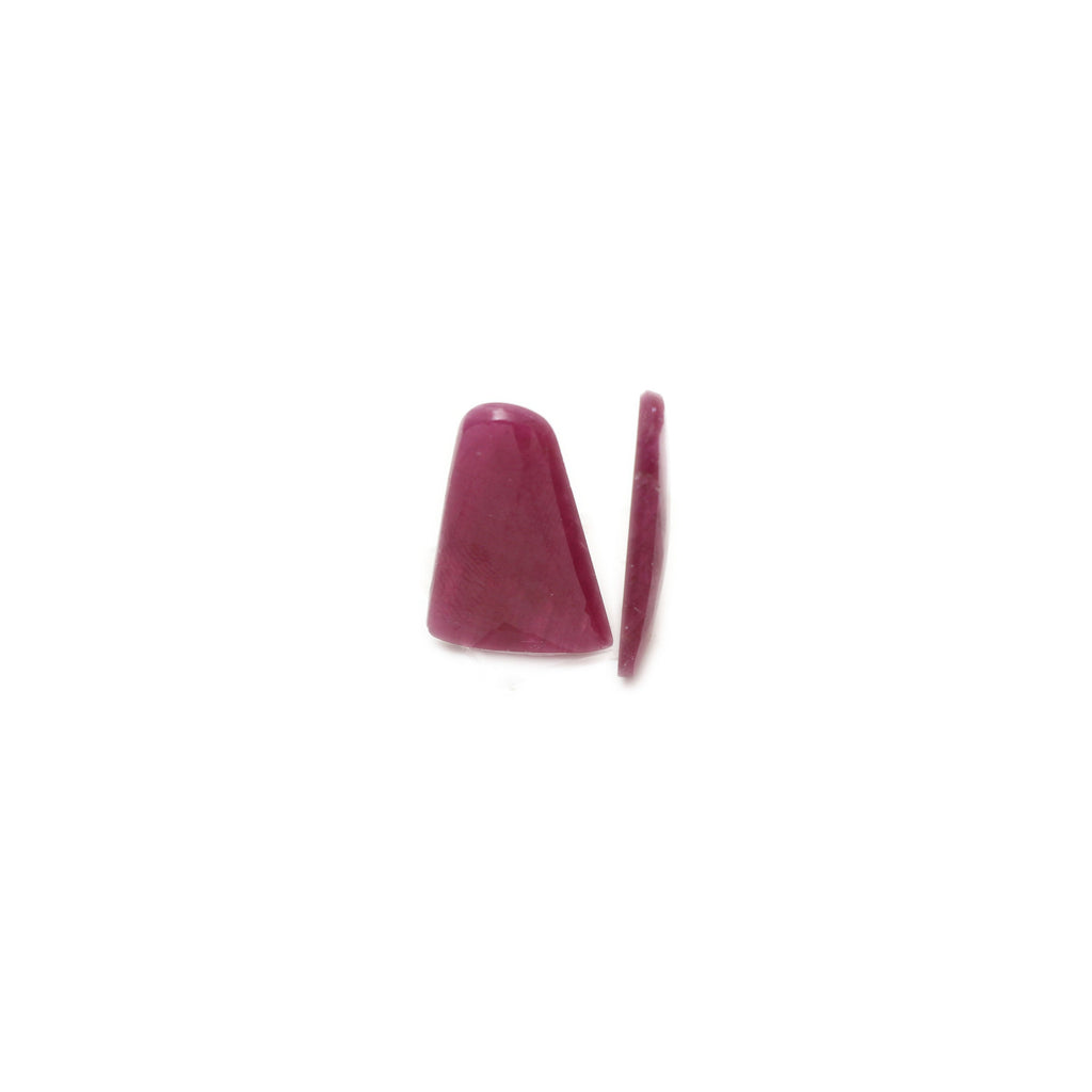 Natural Ruby Faceted Organic Rosecut Loose Gemstone, 20x13x3 mm, Rose cut Gemstone, Pair ( 2 Pieces ) - National Facets, Gemstone Manufacturer, Natural Gemstones, Gemstone Beads