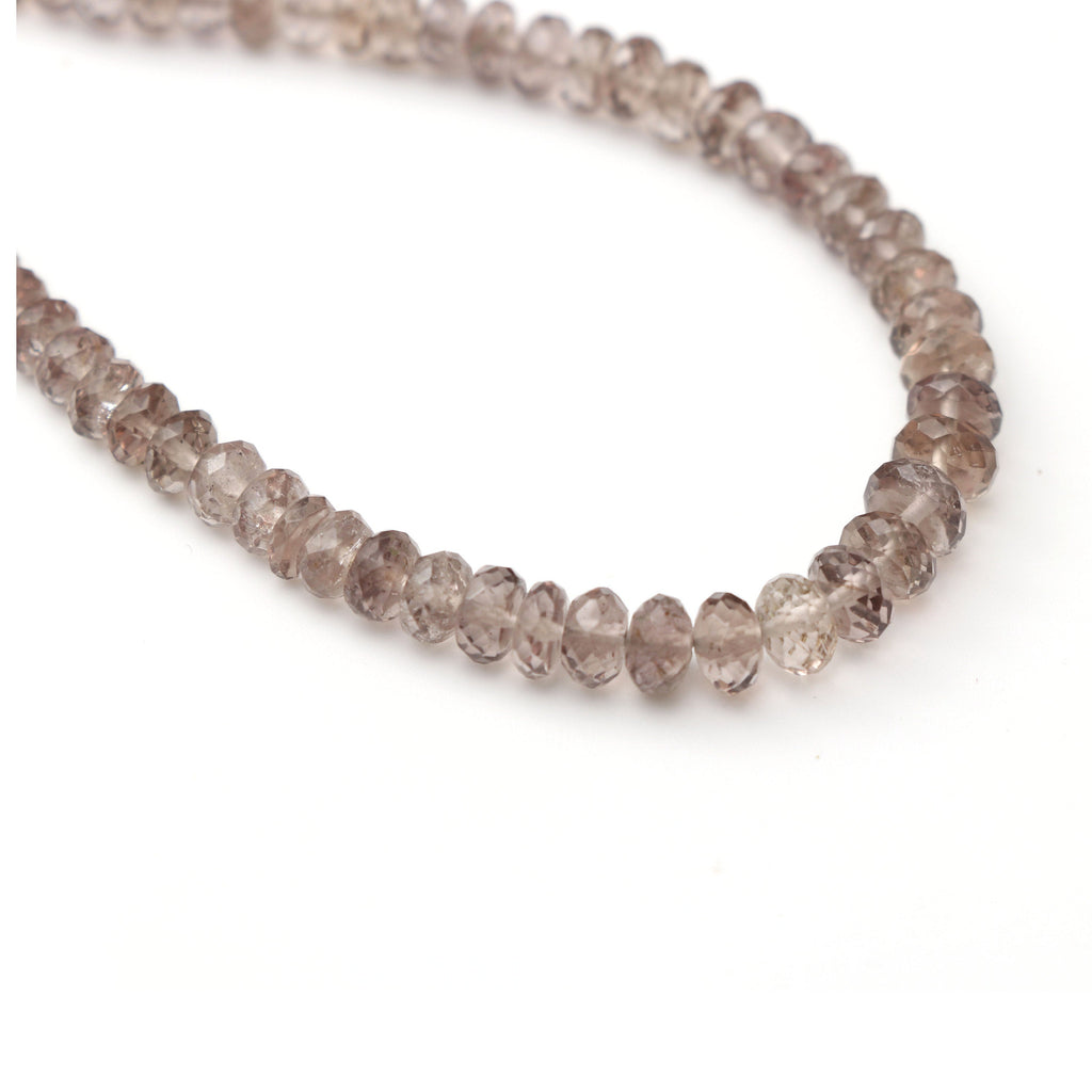 Scapolite Faceted Roundel Beads, 4 mm to 7 mm, Scapolite Beads - Gem Quality , 18 Inch/ 46 Cm Full Strand, Price Per Strand - National Facets, Gemstone Manufacturer, Natural Gemstones, Gemstone Beads