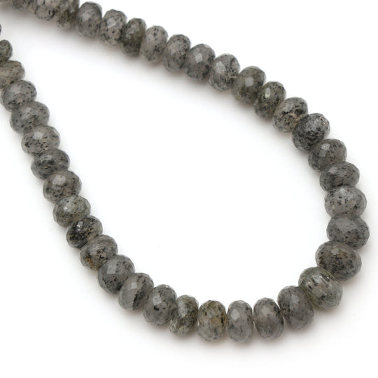 Celestial Quartz Faceted Roundel Beads - 5.5 mm to 8.5 mm - Celestial Quartz Jewelry Making Beads, 8 Inch/ 20 Cm Full Strand, Price Per Strand