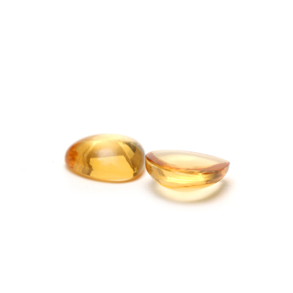 Citrine Smooth Heart Cabochon Gemstone | 16 mm | Gemstone Cabochon | Pair ( 2 Pieces ) - National Facets, Gemstone Manufacturer, Natural Gemstones, Gemstone Beads