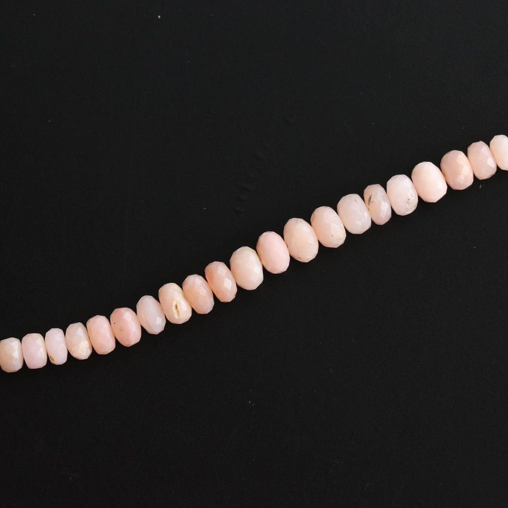Pink Opal Faceted Beads - 5 mm to 7 mm - Pink Opal, Pink Opal Faceted- Gem Quality , 8 Inch/ 20 Cm Full Strand, Price Per Strand - National Facets, Gemstone Manufacturer, Natural Gemstones, Gemstone Beads