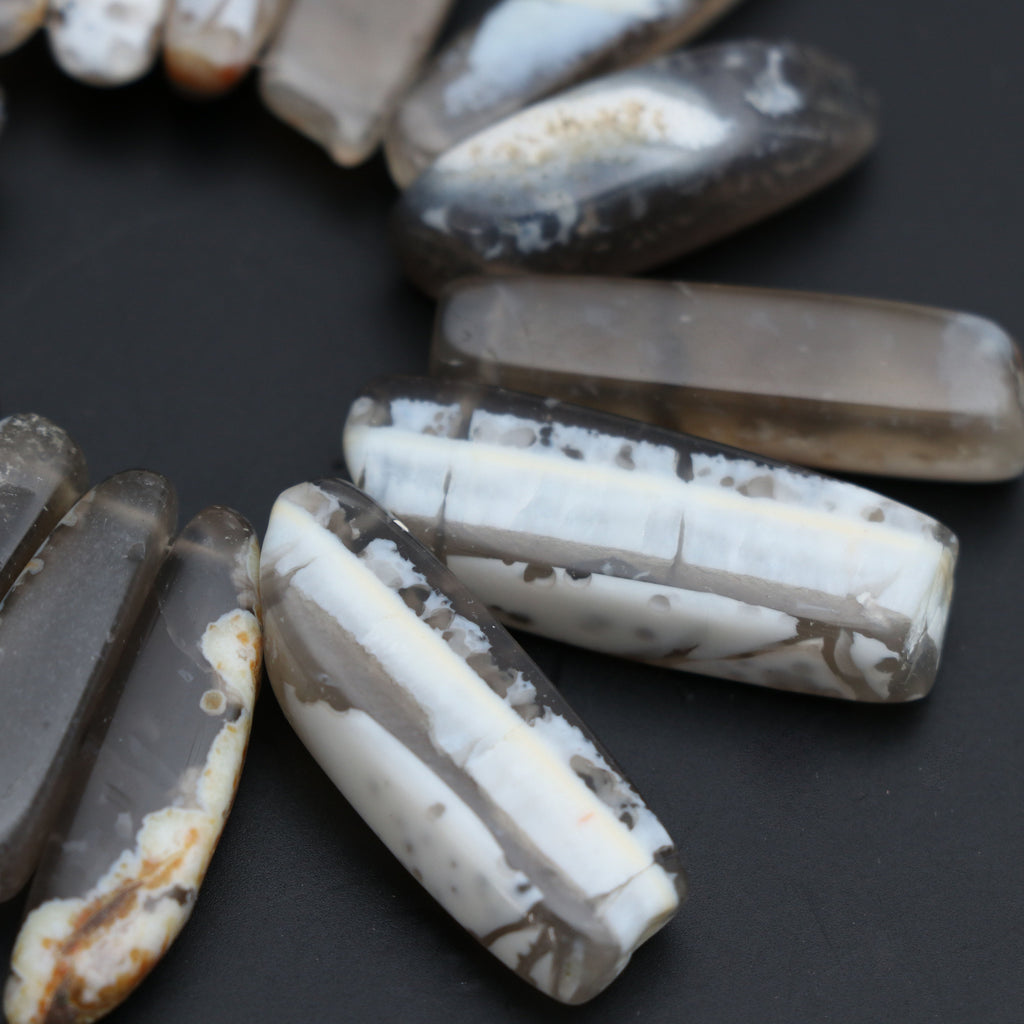 Opal Smooth Long Nuggets Beads - 8x15 mm to 11x31 mm - Opal Slice Gemstone - Gem Quality , 11 Cm Full Strand, Price Per Strand - National Facets, Gemstone Manufacturer, Natural Gemstones, Gemstone Beads