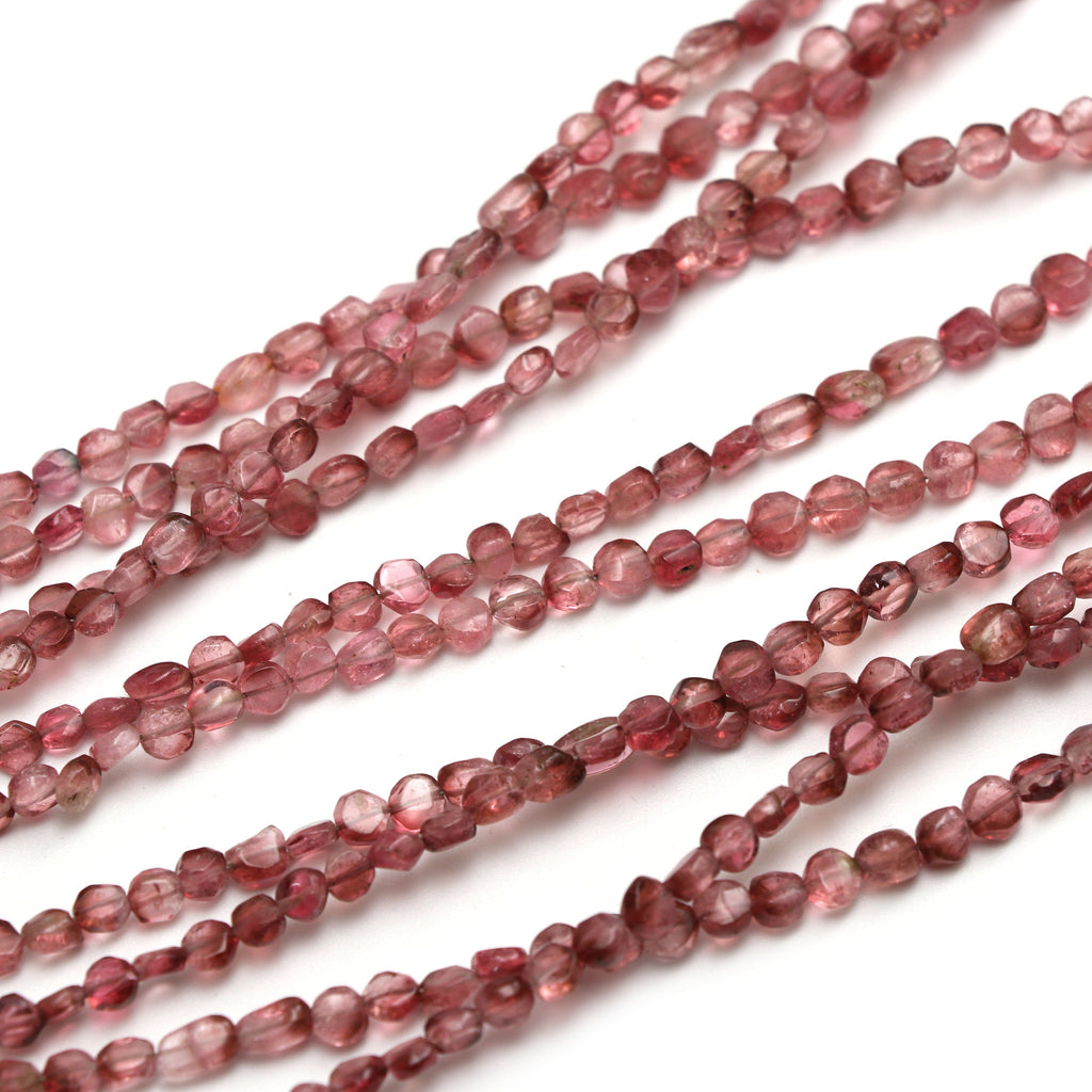 Tourmaline Smooth Coin Beads, Tourmaline Tyre Beads, 3.5 mm to 5.5 mm, Tourmaline Plain Beads - Gem Quality, 18 Inch, Price Per Strand - National Facets, Gemstone Manufacturer, Natural Gemstones, Gemstone Beads