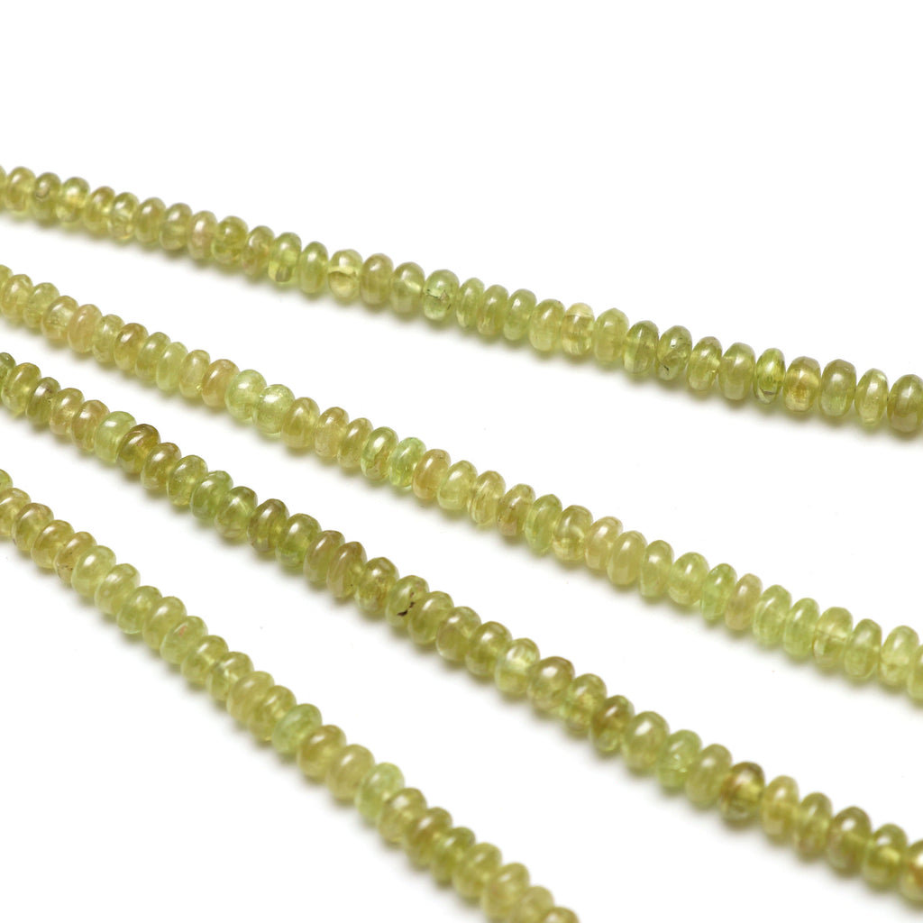 Sphene Smooth Roundel Beads, 6 mm to 7 mm, Sphene Roundel Beads - Gem Quality , 18 Inch Full Strand, Price Per Strand - National Facets, Gemstone Manufacturer, Natural Gemstones, Gemstone Beads