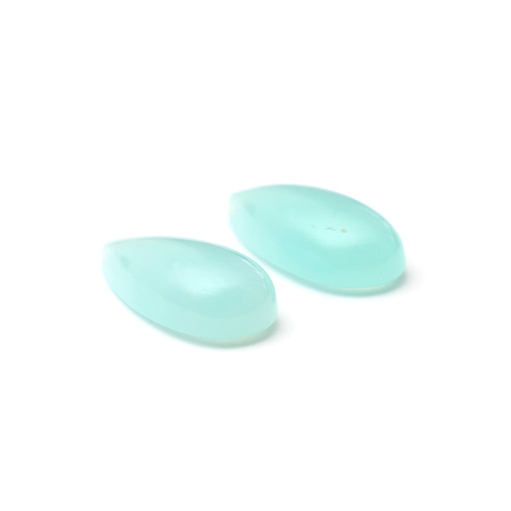 AAA Quality Natural Chrysophrase Smooth Pear Cabochon Gemstone | 13x26 mm | Gemstone Cabochon | Pair ( 2 Pieces ) - National Facets, Gemstone Manufacturer, Natural Gemstones, Gemstone Beads