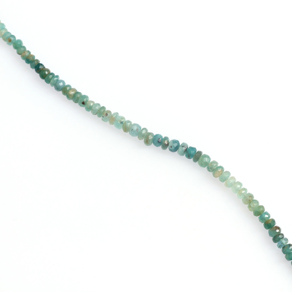 Natural Grandidierite Faceted Beads, Grandidierite Faceted,4 mm to 5 mm,Grandidierite Roundel Beads Fine Quality, 8 Inch, Price Per Strand - National Facets, Gemstone Manufacturer, Natural Gemstones, Gemstone Beads